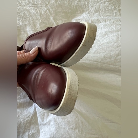 Women's Burgundy Slip-On Loafers - Picture 7 of 9